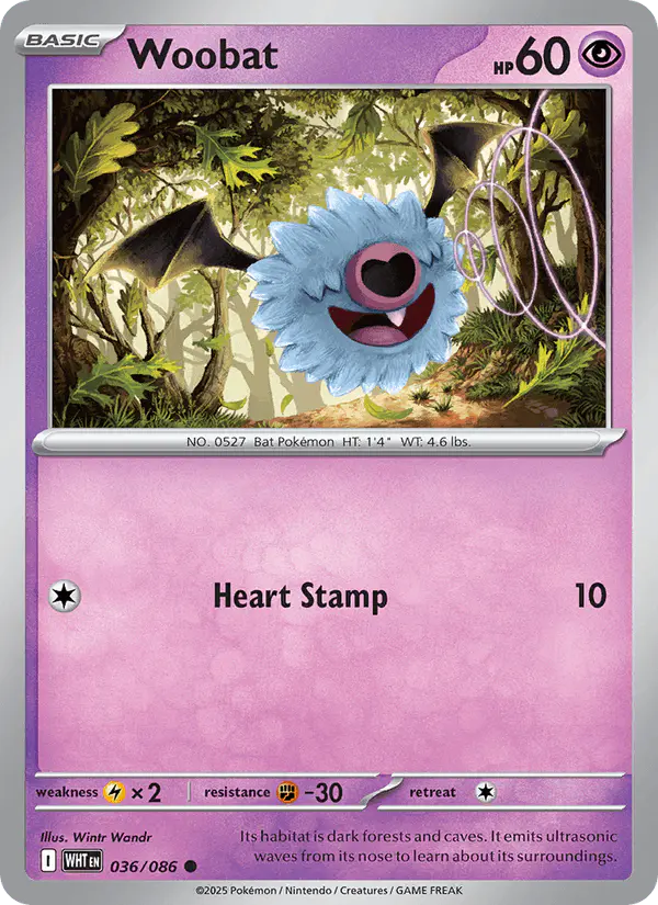 Carta Woobat 036/086 de White Flare