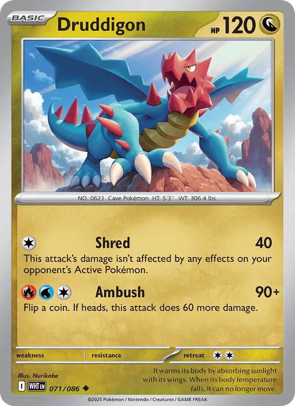 Carta Druddigon 071/086 de White Flare