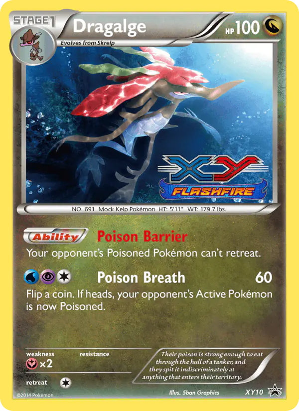 Carta Dragalge XY10 de XY Black Star Promos