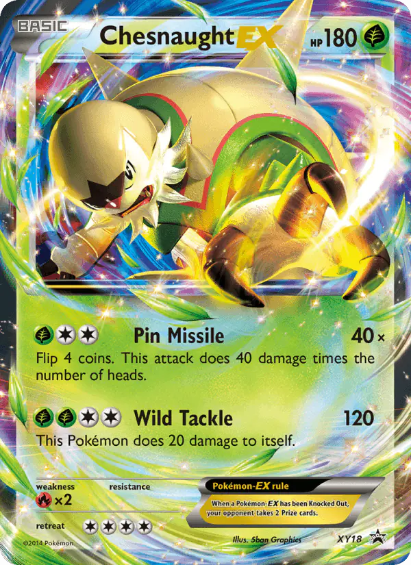 Carta Chesnaught EX XY18 de XY Black Star Promos