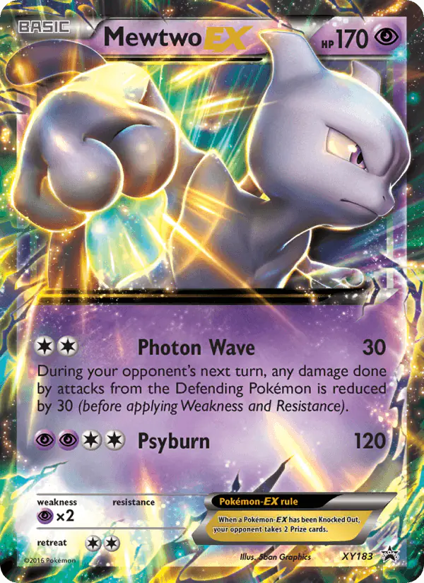Carta Mewtwo-EX XY183 de XY Black Star Promos