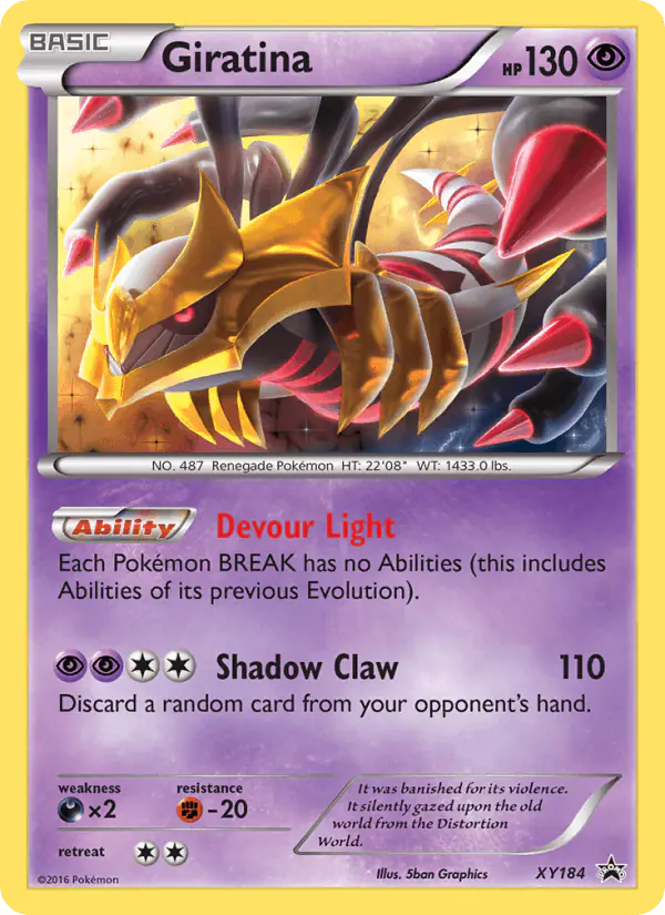 Carta Giratina XY184 de XY Black Star Promos