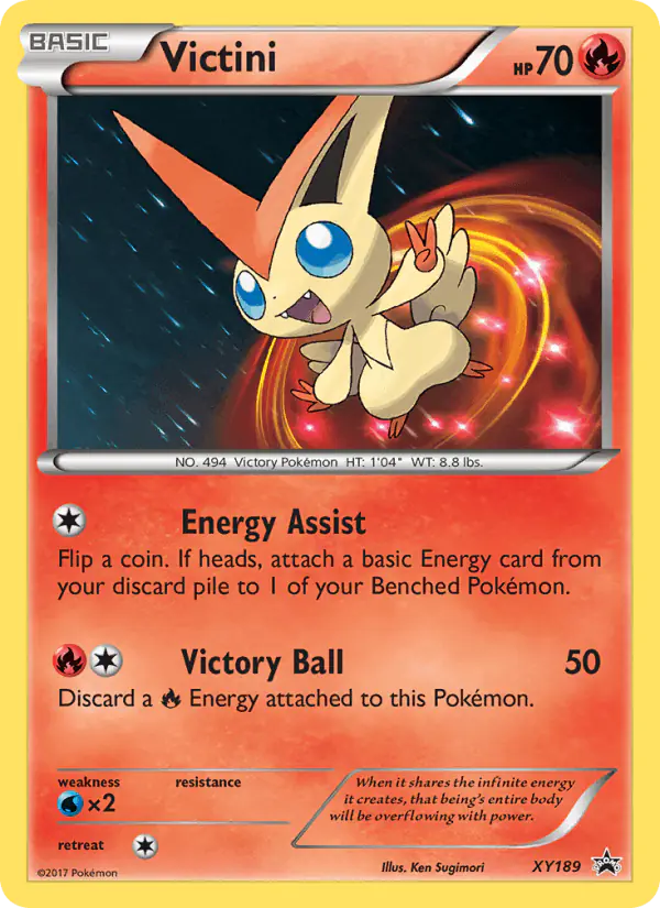 Carta Victini XY189 de XY Black Star Promos