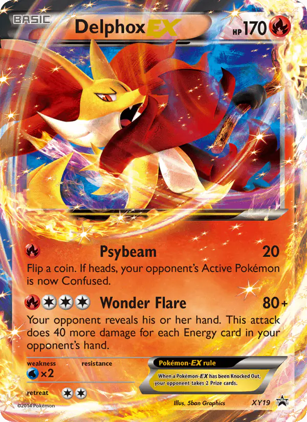 Carta Delphox EX XY19 de XY Black Star Promos