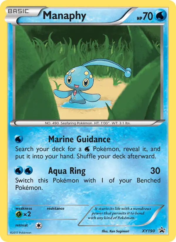 Carta Manaphy XY190 de XY Black Star Promos