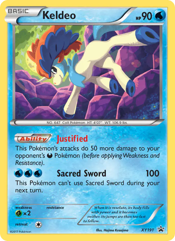 Carta Keldeo XY191 de XY Black Star Promos
