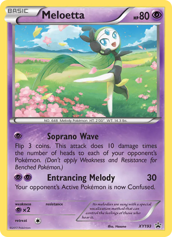 Carta Meloetta XY193 de XY Black Star Promos