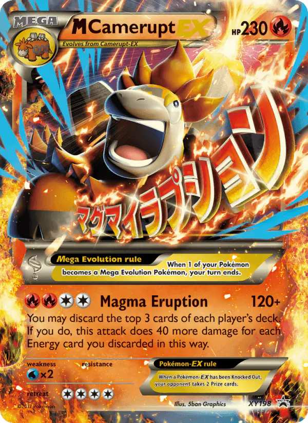 Carta M Camerupt-EX XY198 de XY Black Star Promos