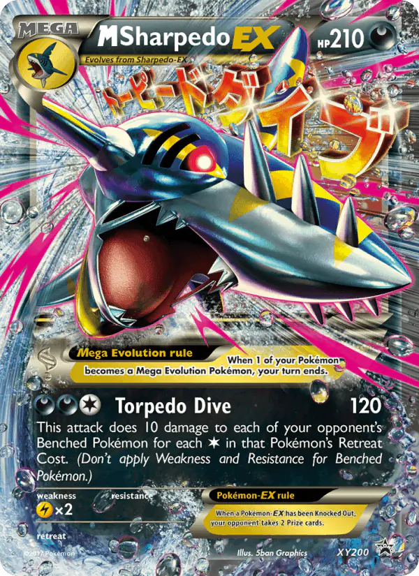 Carta M Sharpedo-EX XY200 de XY Black Star Promos