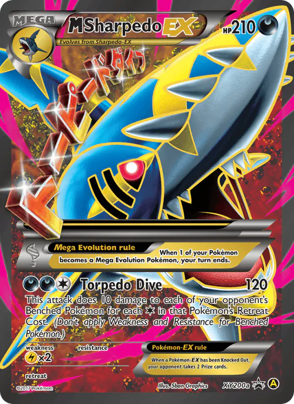 Carta M Sharpedo-EX XY200a de XY Black Star Promos