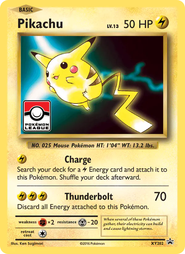 Carta Pikachu XY202 de XY Black Star Promos
