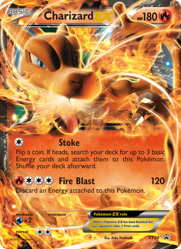 Carta Charizard EX XY29 de XY Black Star Promos