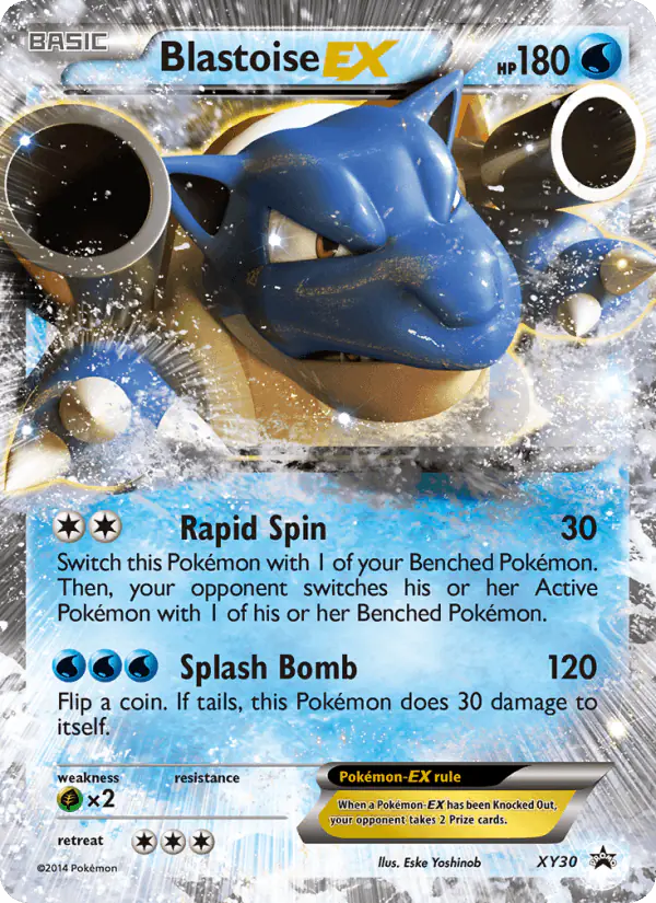 Carta Blastoise EX XY30 de XY Black Star Promos