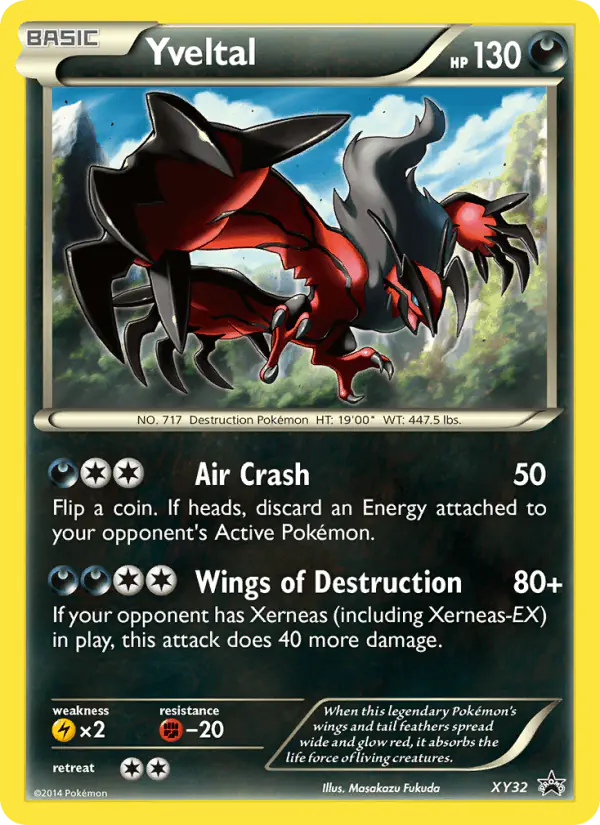 Carta Yveltal XY32 de XY Black Star Promos