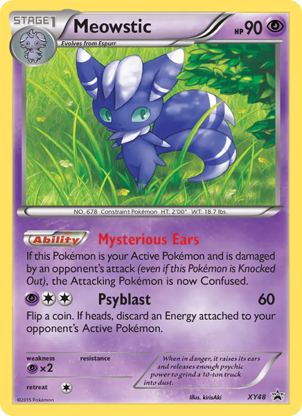 Carta Meowstic XY48 de XY Black Star Promos