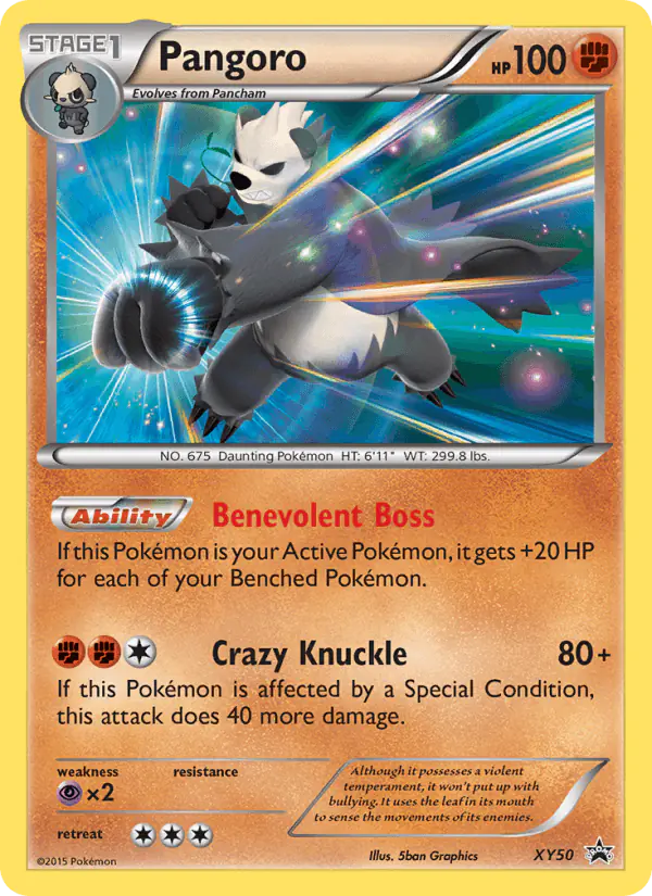 Carta Pangoro XY50 de XY Black Star Promos