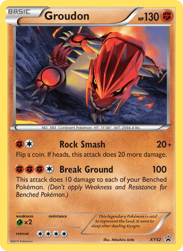 Carta Groudon XY52 de XY Black Star Promos