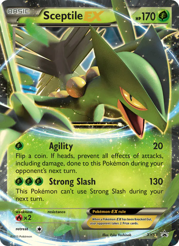 Carta Sceptile EX XY53 de XY Black Star Promos