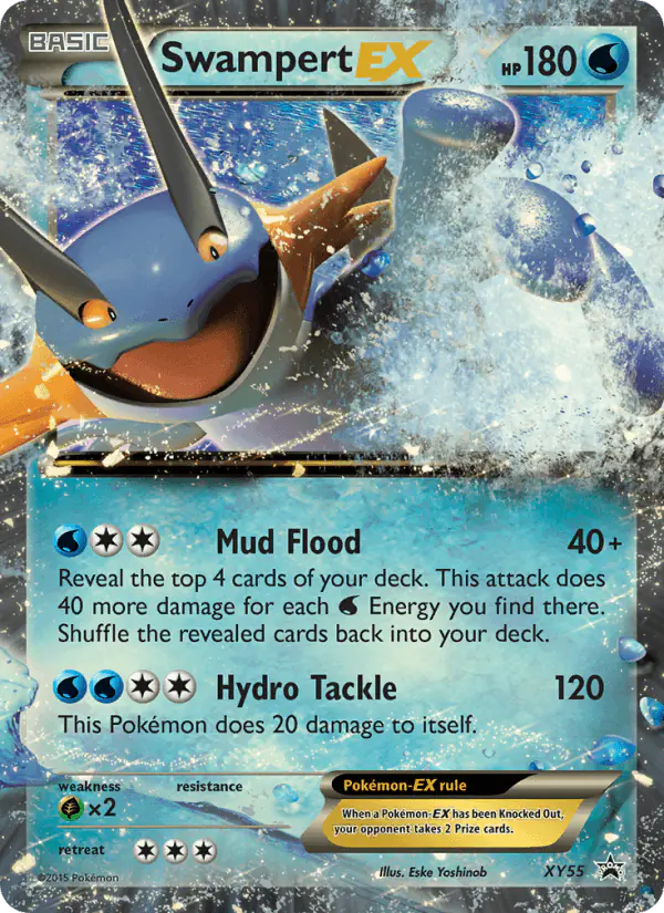 Carta Swampert EX XY55 de XY Black Star Promos