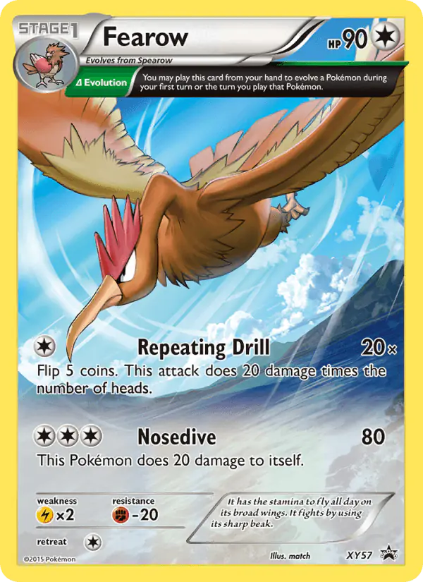 Carta Fearow XY57 de XY Black Star Promos