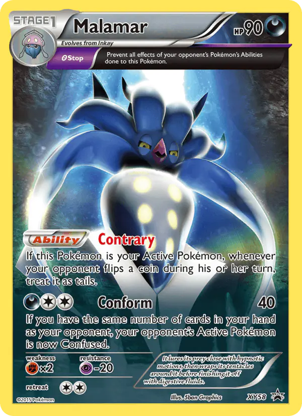 Carta Malamar XY58 de XY Black Star Promos