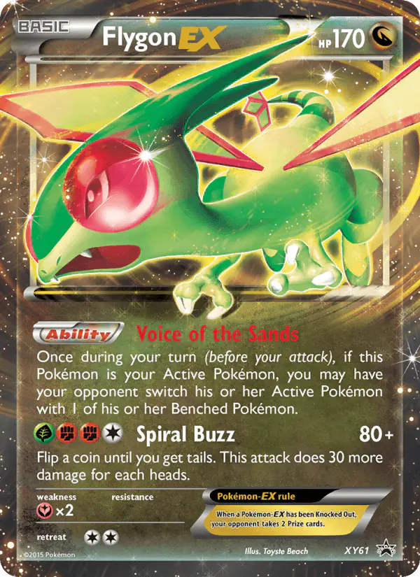 Carta Flygon EX XY61 de XY Black Star Promos