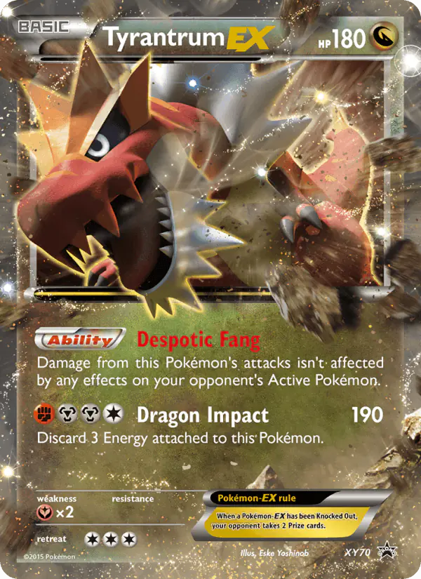 Carta Tyrantrum EX XY70 de XY Black Star Promos