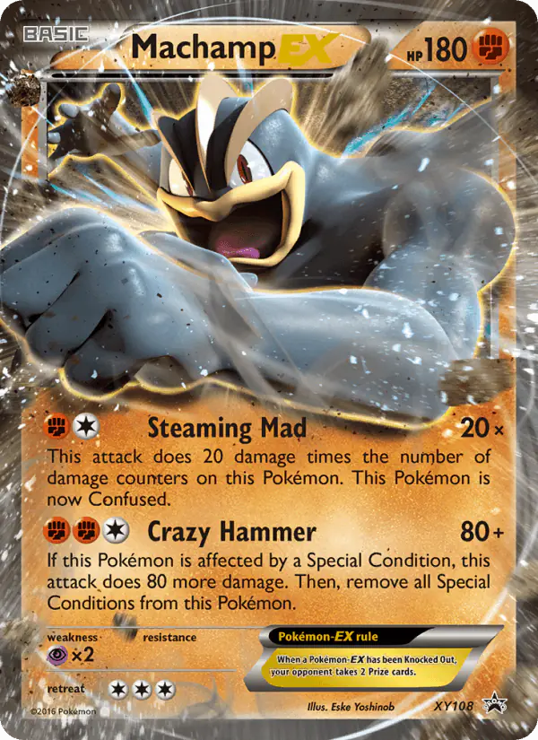 Carta Machamp EX XY108 de XY Black Star Promos