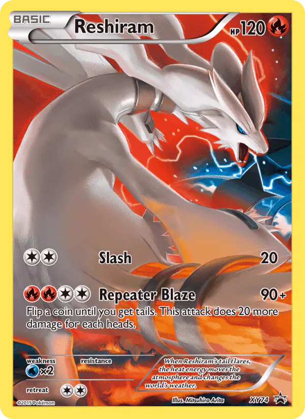 Carta Reshiram XY74 de XY Black Star Promos
