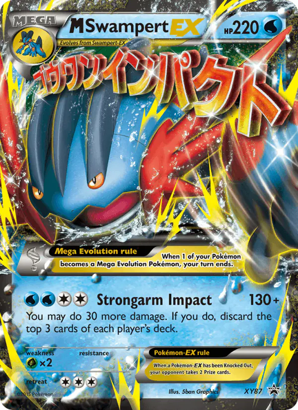 Carta M Swampert EX XY87 de XY Black Star Promos