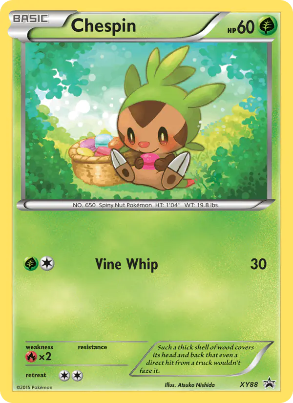 Carta Chespin XY88 de XY Black Star Promos