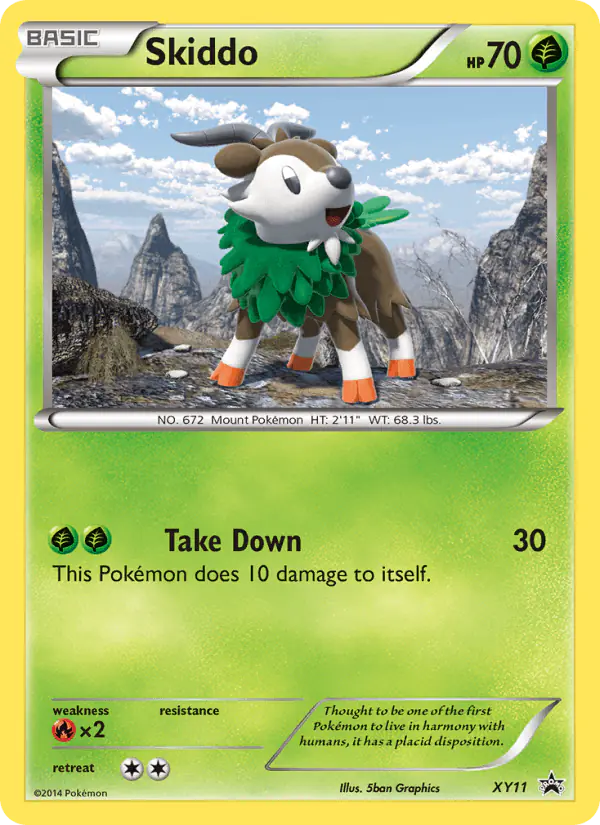 Carta Skiddo XY11 de XY Black Star Promos