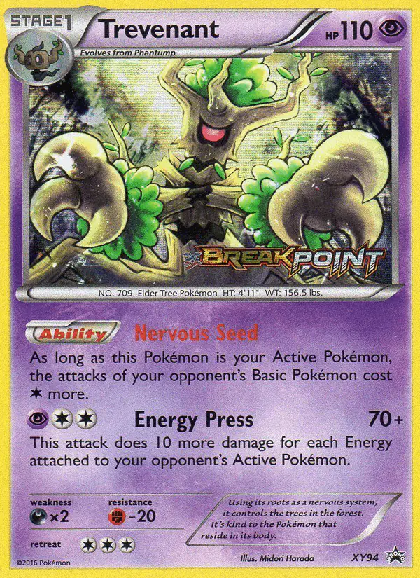 Carta Trevenant XY94 de XY Black Star Promos