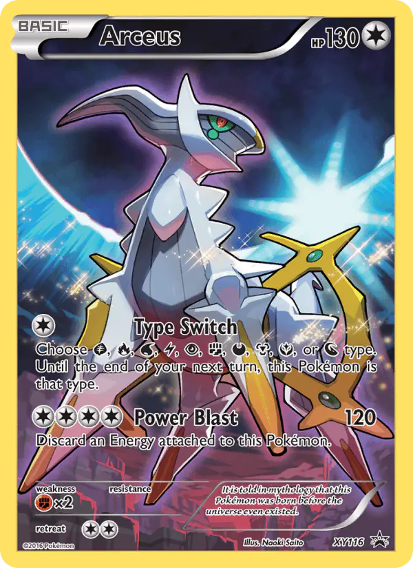 Carta Arceus XY116 de XY Black Star Promos