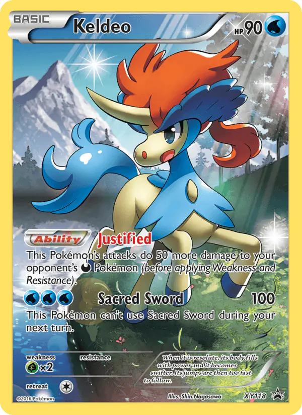 Carta Keldeo XY118 de XY Black Star Promos