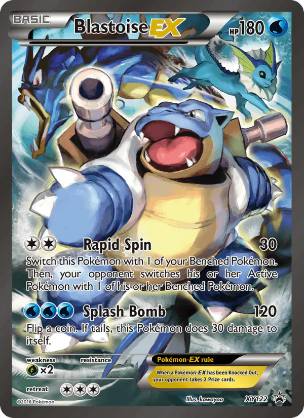 Carta Blastoise EX XY122 de XY Black Star Promos