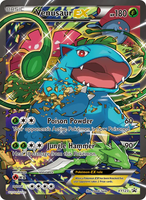 Carta Venusaur EX XY123 de XY Black Star Promos