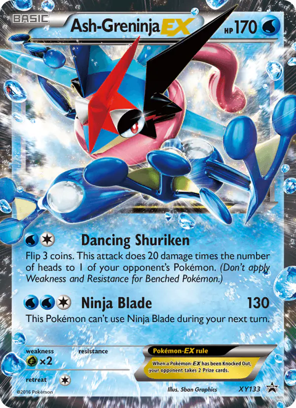 Carta Ash Greninja EX XY133 de XY Black Star Promos