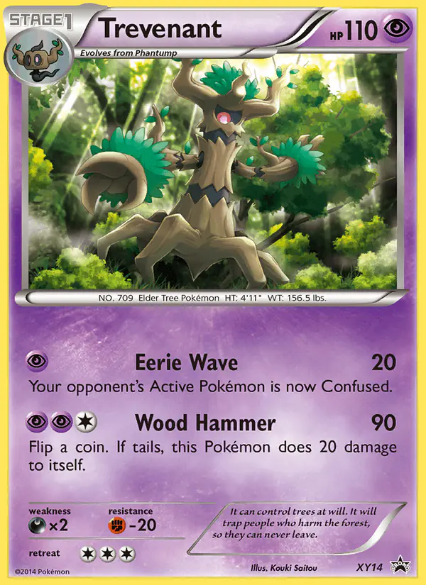 Carta Trevenant XY14 de XY Black Star Promos