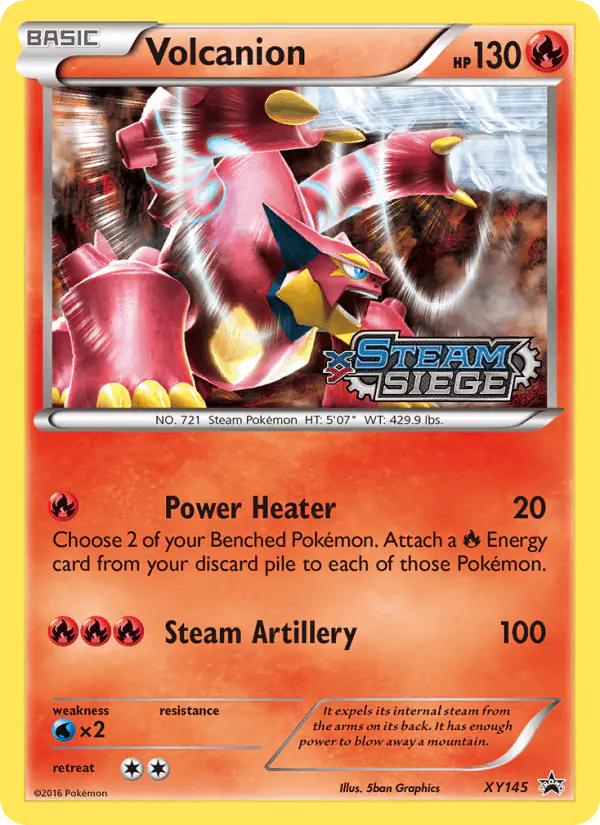 Carta Volcanion XY145 de XY Black Star Promos