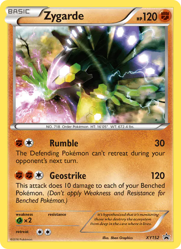 Carta Zygarde XY152 de XY Black Star Promos