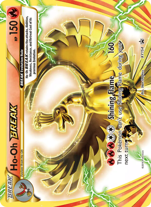 Carta Ho-Oh BREAK XY154 de XY Black Star Promos