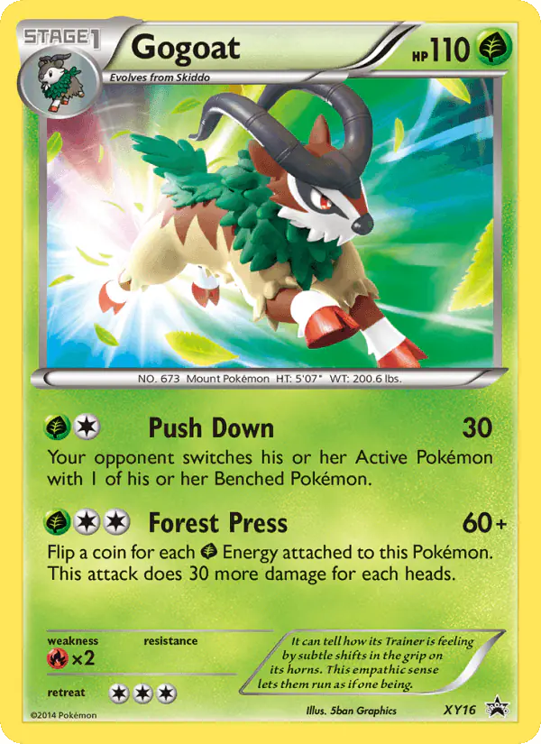 Carta Gogoat XY16 de XY Black Star Promos