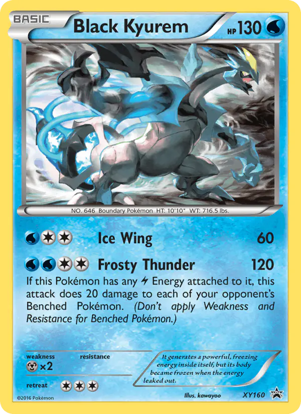 Carta Black Kyurem XY160 de XY Black Star Promos