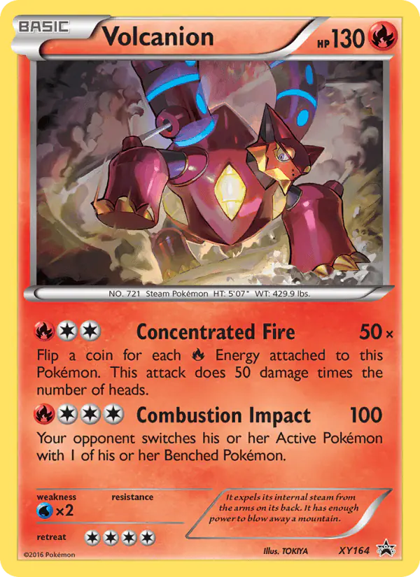 Carta Volcanion XY164 de XY Black Star Promos