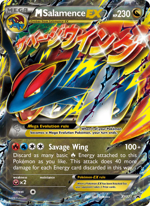 Carta M Salamence-EX XY171 de XY Black Star Promos