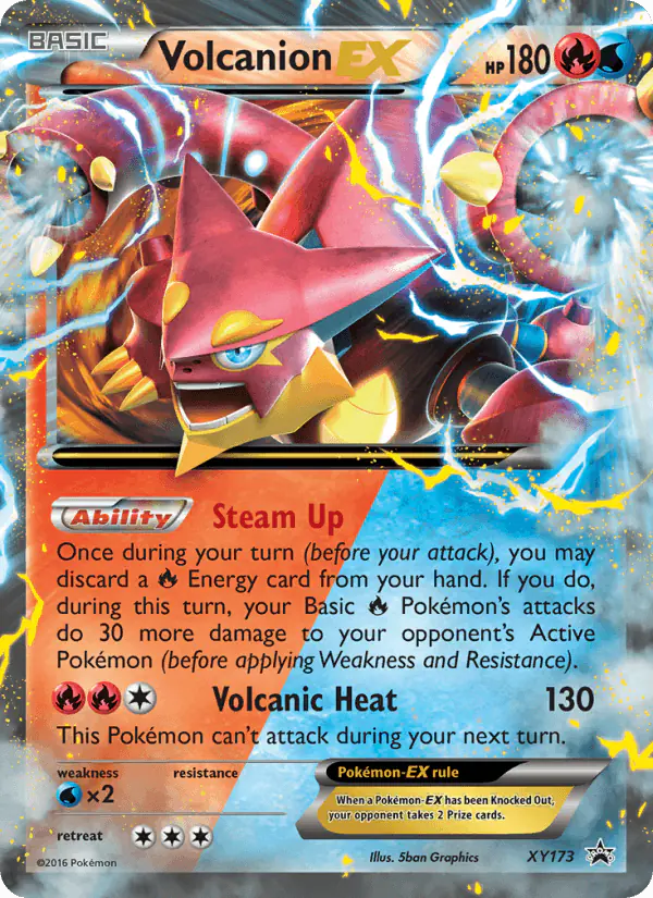 Carta Volcanion EX XY173 de XY Black Star Promos