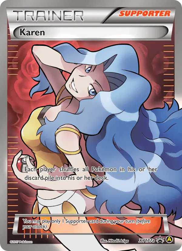 Carta Karen XY177a de XY Black Star Promos