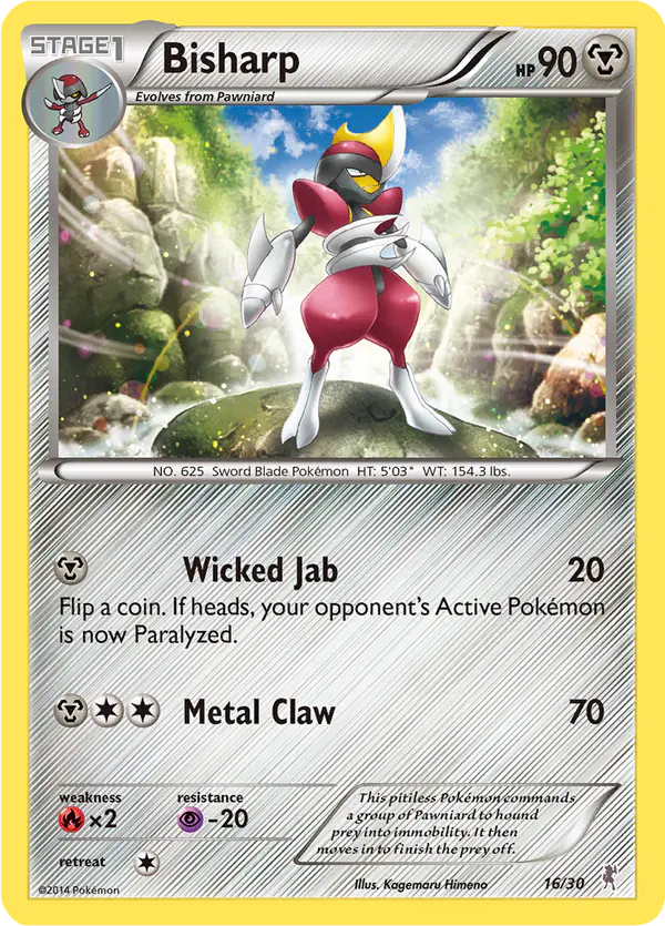 Carta Bisharp 16/30 de XY trainer Kit (Bisharp)