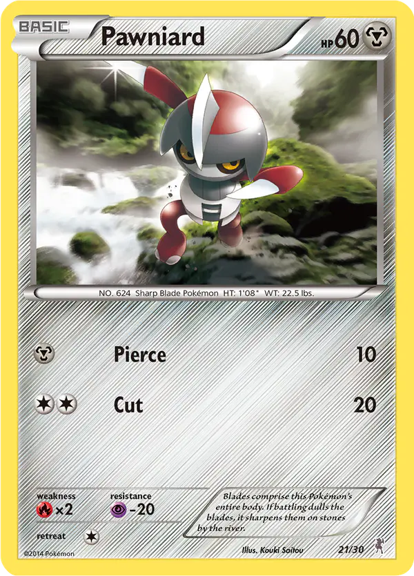 Carta Pawniard 21/30 de XY trainer Kit (Bisharp)